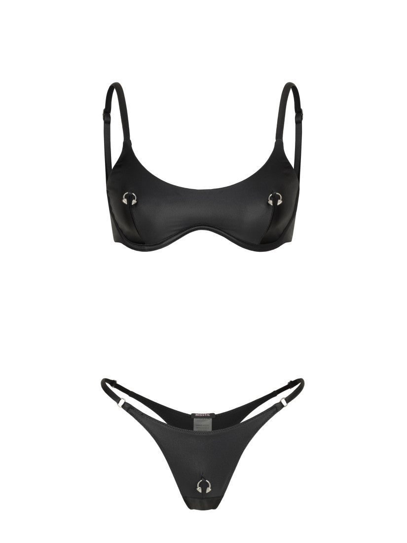 Swim Top Pirsing Leather Silver