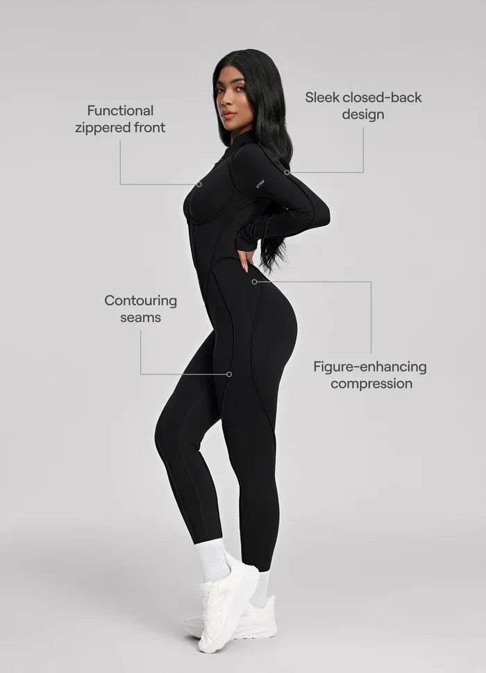 Closed-Back Catsuit Black