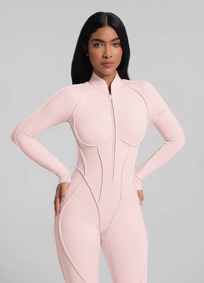 Closed-Back Catsuit Pink