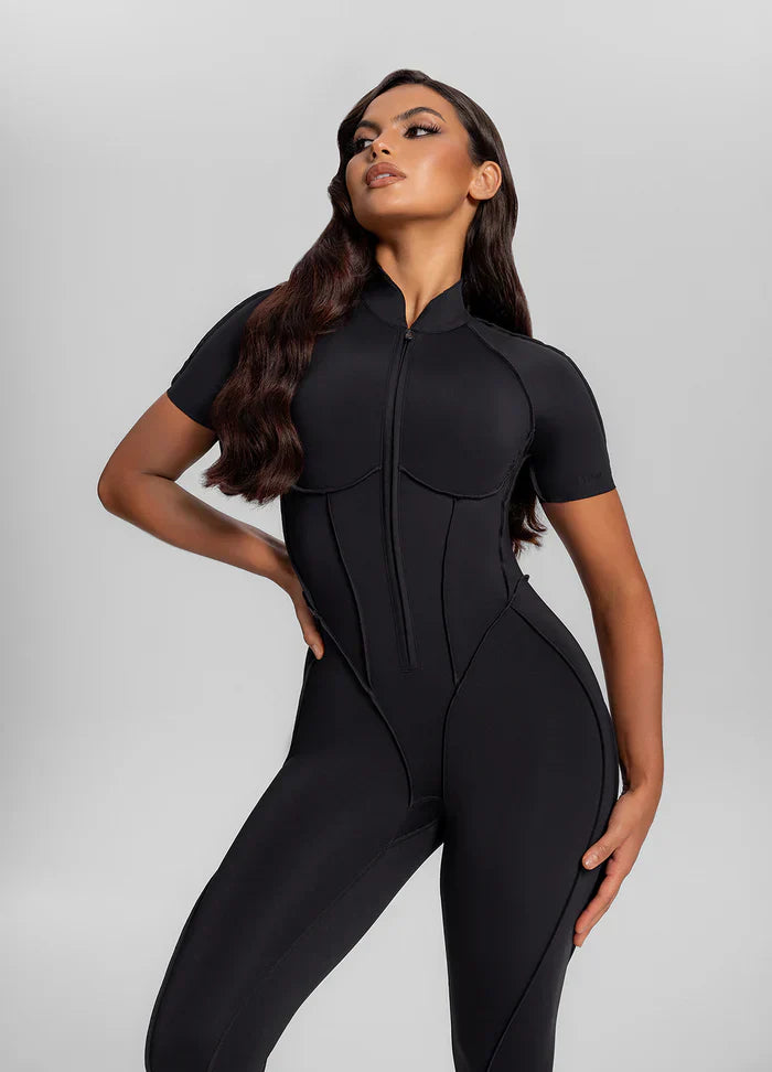 Short Sleeve Full-Length Catsit Black